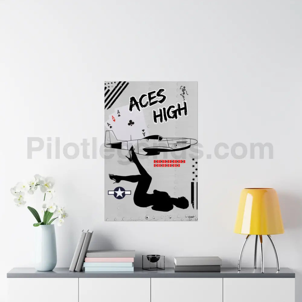 Aces High WWII Nose Art Poster