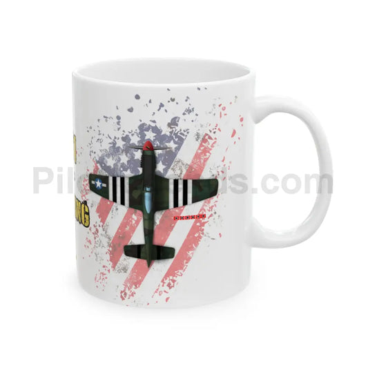 P-51 Mustang WWII Vintage Ceramic Mug - 11oz & 15oz Perfect Gift for Aviation Enthusiasts 11oz Mug