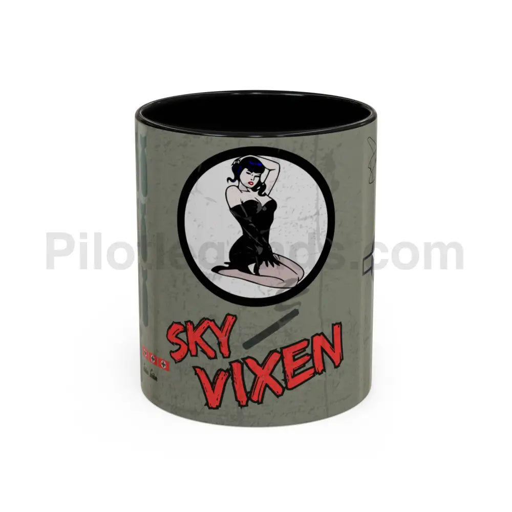 Sky Vixen WWII Nose Art Coffee Cup