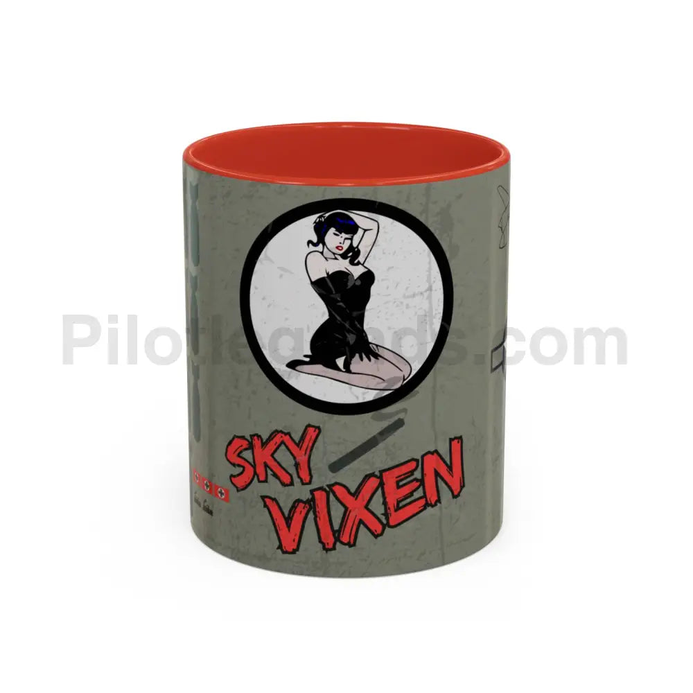 Sky Vixen WWII Nose Art Coffee Cup