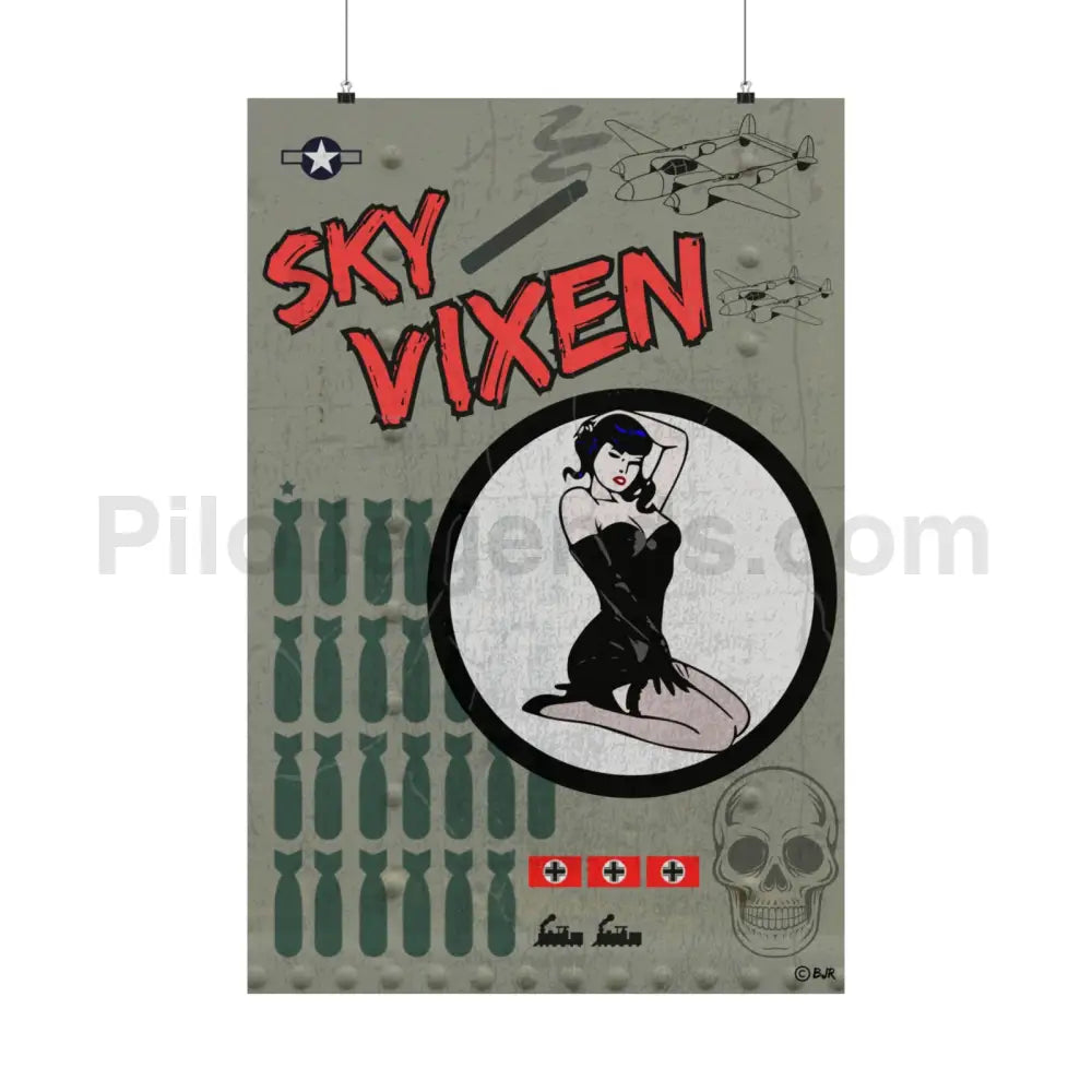 Sky Vixen WWII Nose Art Poster