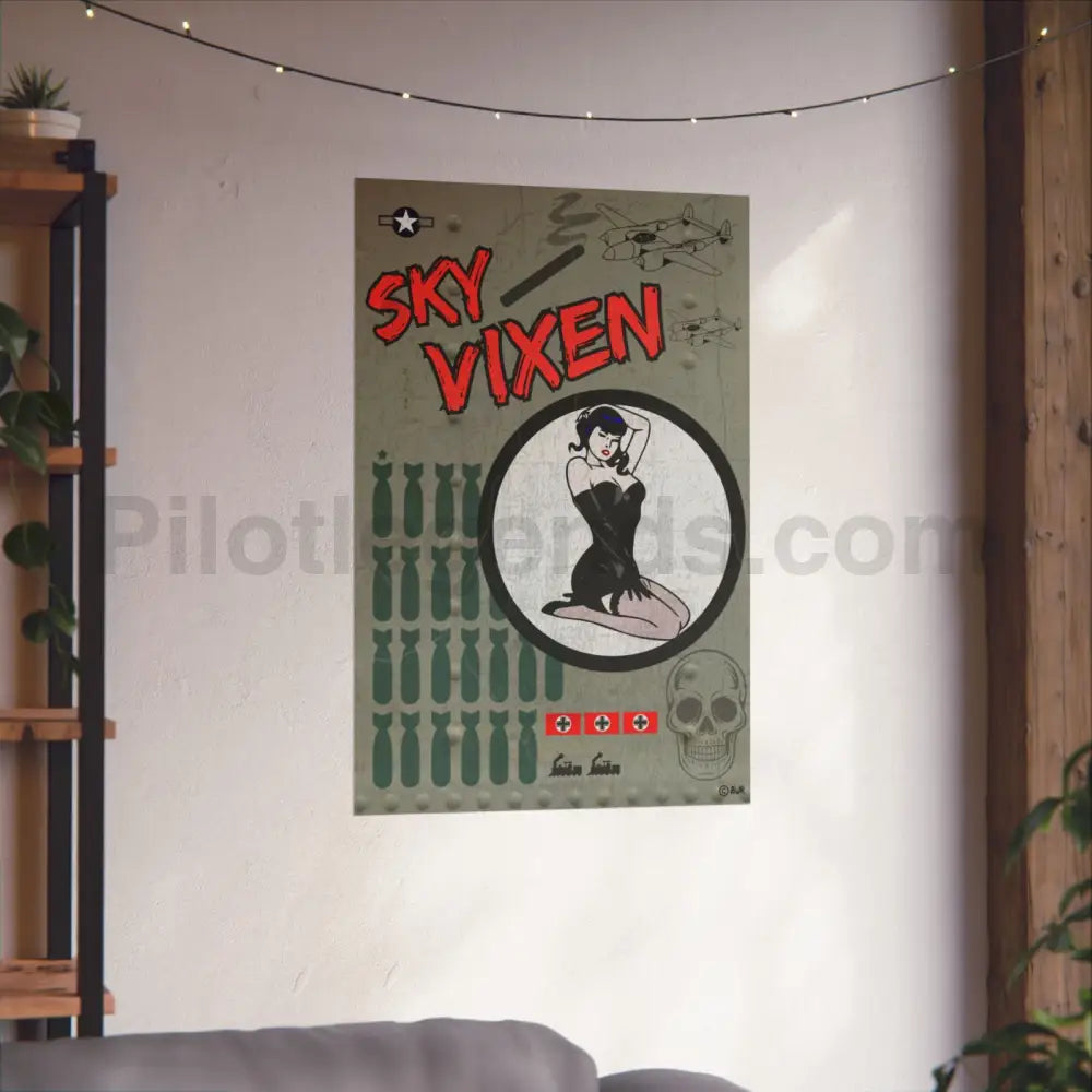 Sky Vixen WWII Nose Art Poster