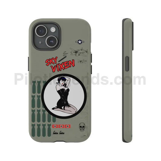 Sky Vixen Wwii Nose Art - Phone Tough Cases Iphone 15 / Glossy Case