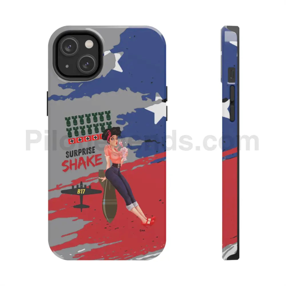 Surprise Shake - Cell Phone Wwii Bomber Nose Art Tough Case Iphone 14 Plus