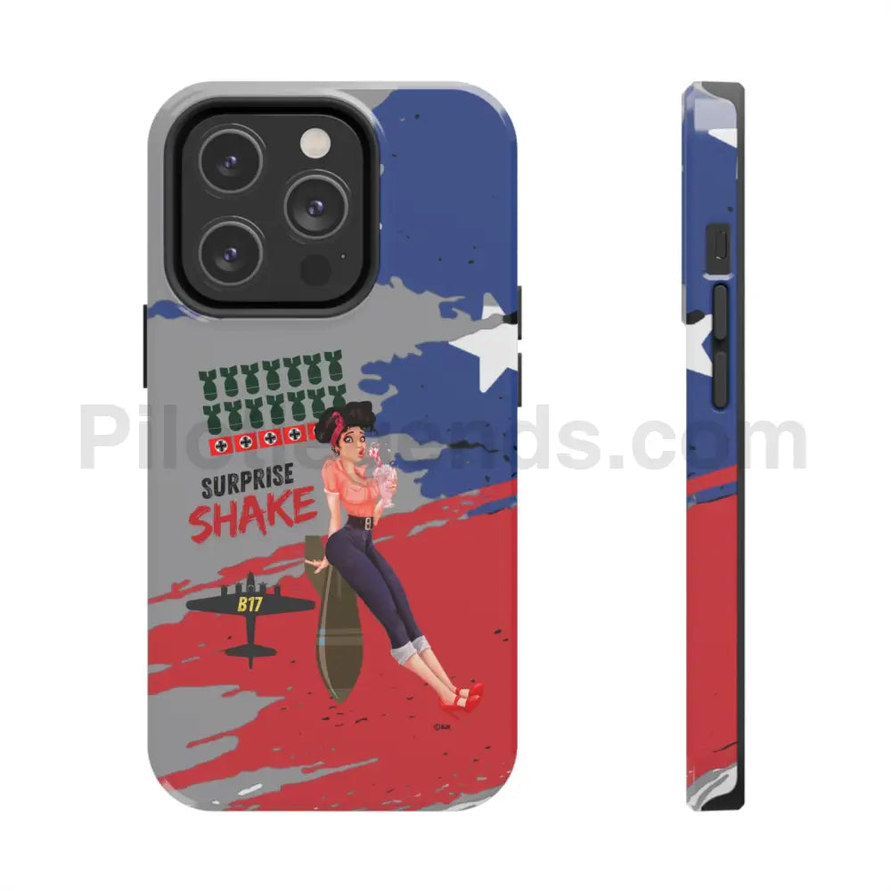 Surprise Shake - Cell Phone Wwii Bomber Nose Art Tough Case Iphone 14 Pro