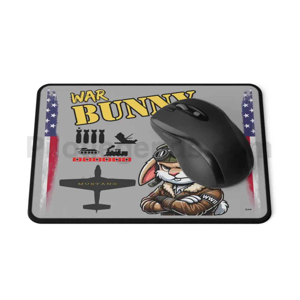 War Bunny WWII Nose Art Mouse Pad